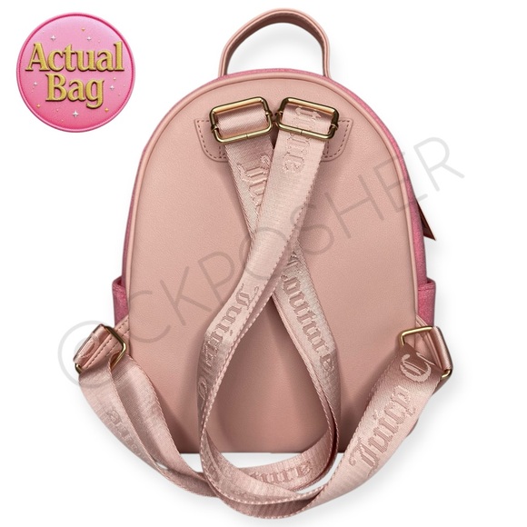 Juicy Couture Exclusive Pink Lemonade “Lovers Club” Terry Backpack ? Bling main image 8